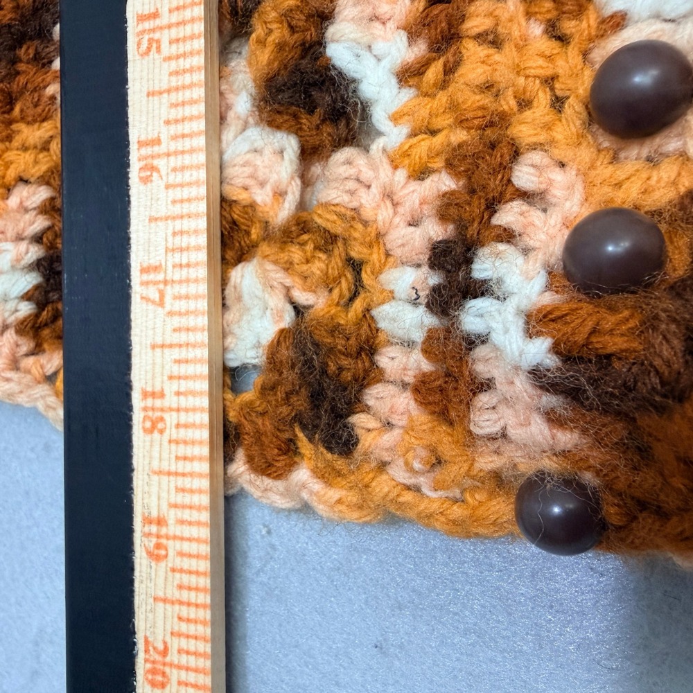 Handmade Vintage Crochet Vest‎ Granny Square XS Boho Festival Retro 70s Sweater - Picture 6 of 6